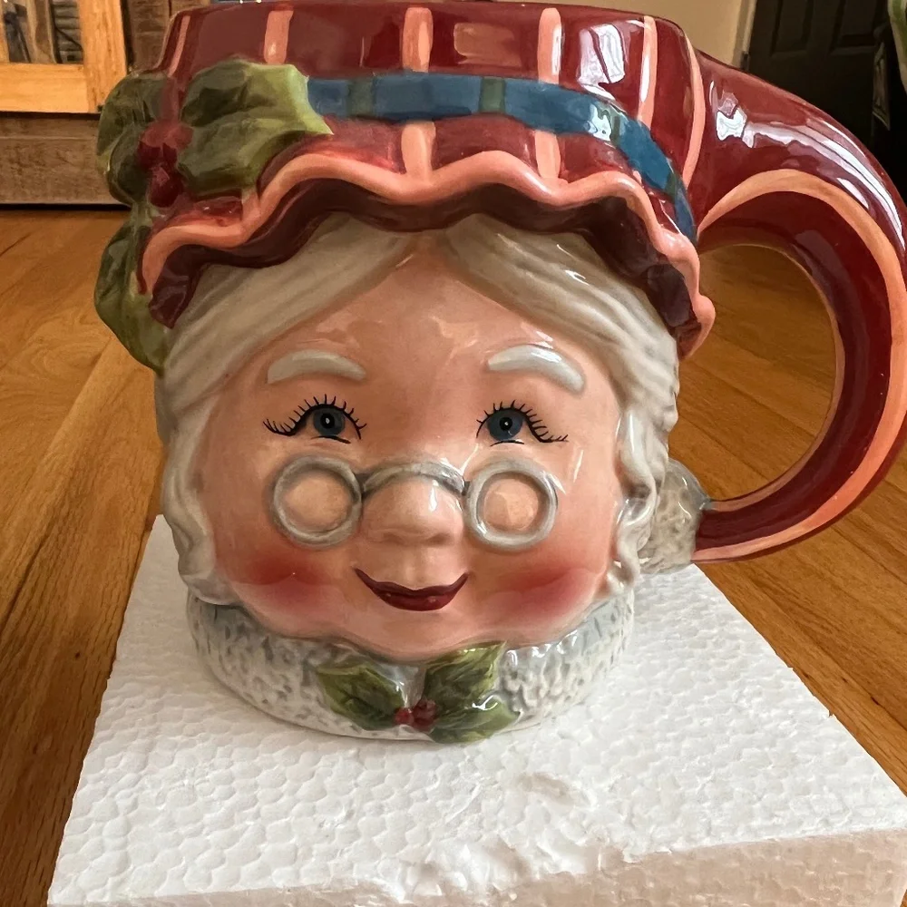 Certified International Susan Winget Christmas Mug Mrs Claus